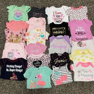 Onesies 0-3 months baby girl.